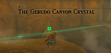 This page contains a guide for how to begin "The Gerudo Canyon Crystal" Shrine Quest, and a walkthrough for how to get the Shrine Crystal to the Shrine Rakakudaj shrine in TotK. . Gerudo canyon crystal